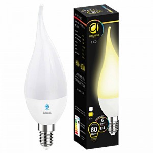 Лампа светодиодная Ambrella light E14 6W 3000K белая 205014