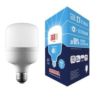 Лампа LED сверхмощная Volpe E27 40W 4000K матовая LED-M80-40W/4000K/E27/FR/NR UL-00006789